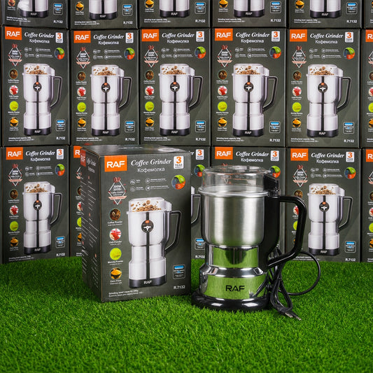 RAF Coffee Grinder R.7132 – 300W | 14,500 RPM | 85g | Stainless Steel Blades