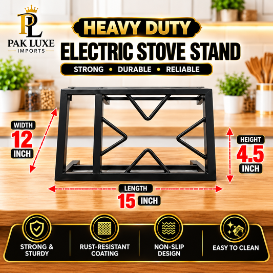 Grupa Electric Stove Heavy Duty Metal Stand – 15 × 12 Inch
