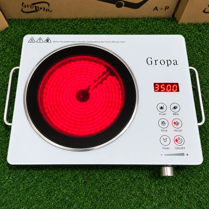Gropa Inverter Electric Stove – 3500W | 220V | Multi-Function Cooking | Fried, BBQ, Soup & Hot Pot