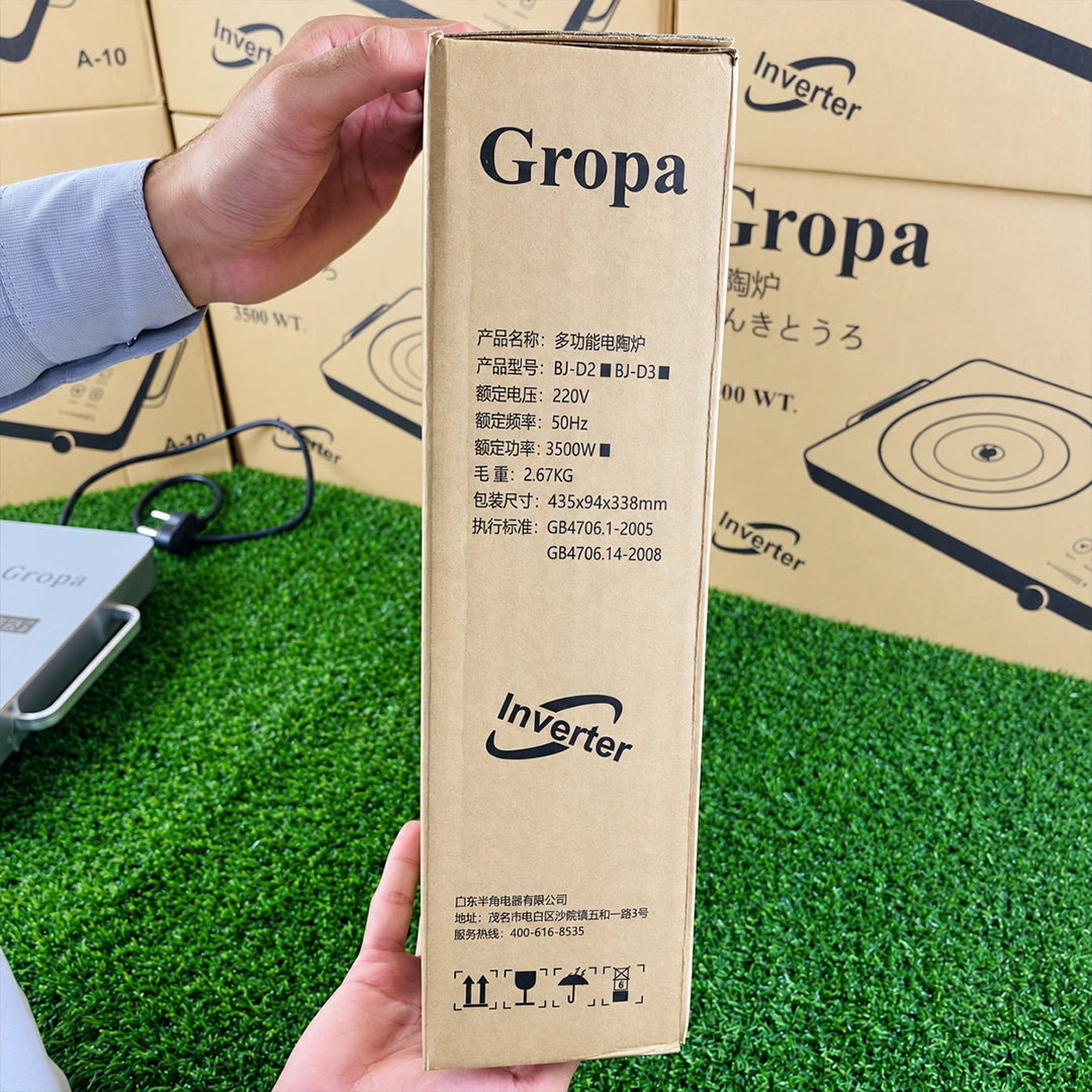 Gropa Inverter Electric Stove – 3500W | 220V | Multi-Function Cooking | Fried, BBQ, Soup & Hot Pot