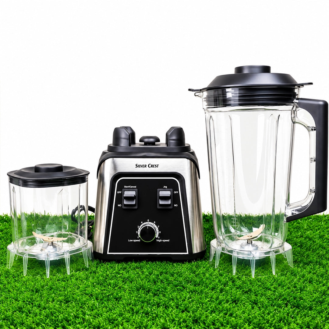 Silver Crest SC7291 2-in-1 Commercial Blender – 3L Jug & 1L Grinder, Heavy-Duty Motor
