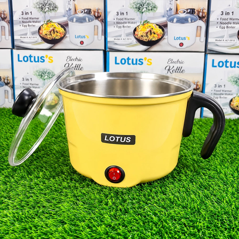 Lotus MT-791D 3-in-1 Electric Kettle – Food Warmer, Noodle Maker & Egg Boiler