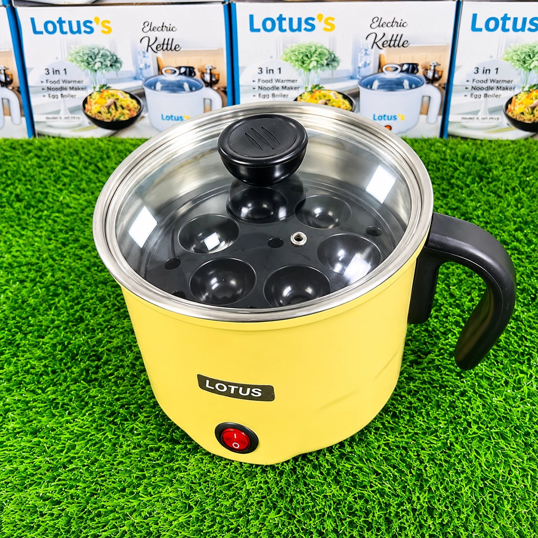 Lotus MT-791D 3-in-1 Electric Kettle – Food Warmer, Noodle Maker & Egg Boiler