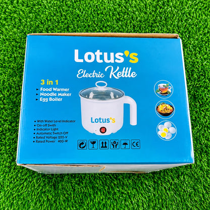 Lotus MT-791D 3-in-1 Electric Kettle – Food Warmer, Noodle Maker & Egg Boiler