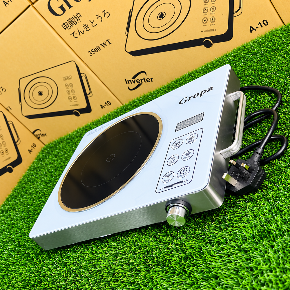 Gropa Inverter Electric Stove – 3500W | 220V | Multi-Function Cooking | Fried, BBQ, Soup & Hot Pot