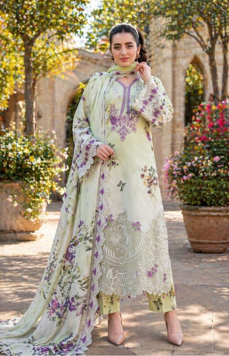 Premium 3PC Unstitched Chikankari Lawn Suit Discover timeless elegance with this beautifully crafted 3 piece unstitched chikankari lawn suit, designed for women who appreciate sophisticated Pakistani fashion. Featuring premium lawn fabric and intricate embroidery, this outfit blends tradition with modern style. Elegant Chikankari Embroidered Design Inspired by classic chikankari artistry, this embroidered lawn suit showcases refined detailing and graceful patterns that elevate your wardrobe. Ideal for casual wear, family gatherings, and festive occasions. What's Included Embroidered Unstitched Shirt Matching Trouser Fabric Coordinated Dupatta Complete 3 Piece Suit Set Premium Fabric & Comfortable Wear Made with soft breathable lawn fabric, this suit offers lightweight comfort for warm-weather styling while maintaining a luxurious look and feel. Why You'll Love It Premium Quality Lawn Fabric Elegant Embroidered Detailing Custom Stitching Flexibility Perfect for Summer & Festive Wear Inspired by Designer Pakistani Collections