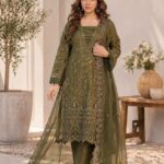 3PC Unstitched Chikankari Lawn Suit | PakLuxeImports