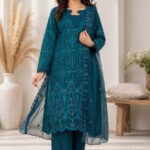 3 piece unstitched soft touch lawn suit