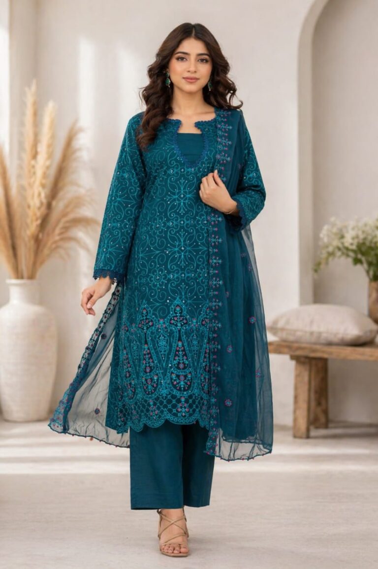 3 piece unstitched soft touch lawn suit